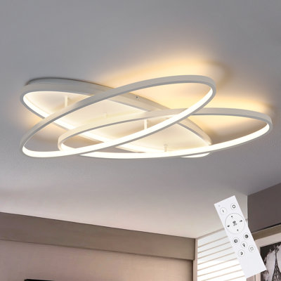 LED Modern Ceiling Light 3 Ring Dimmable with Remote Control Hanalei