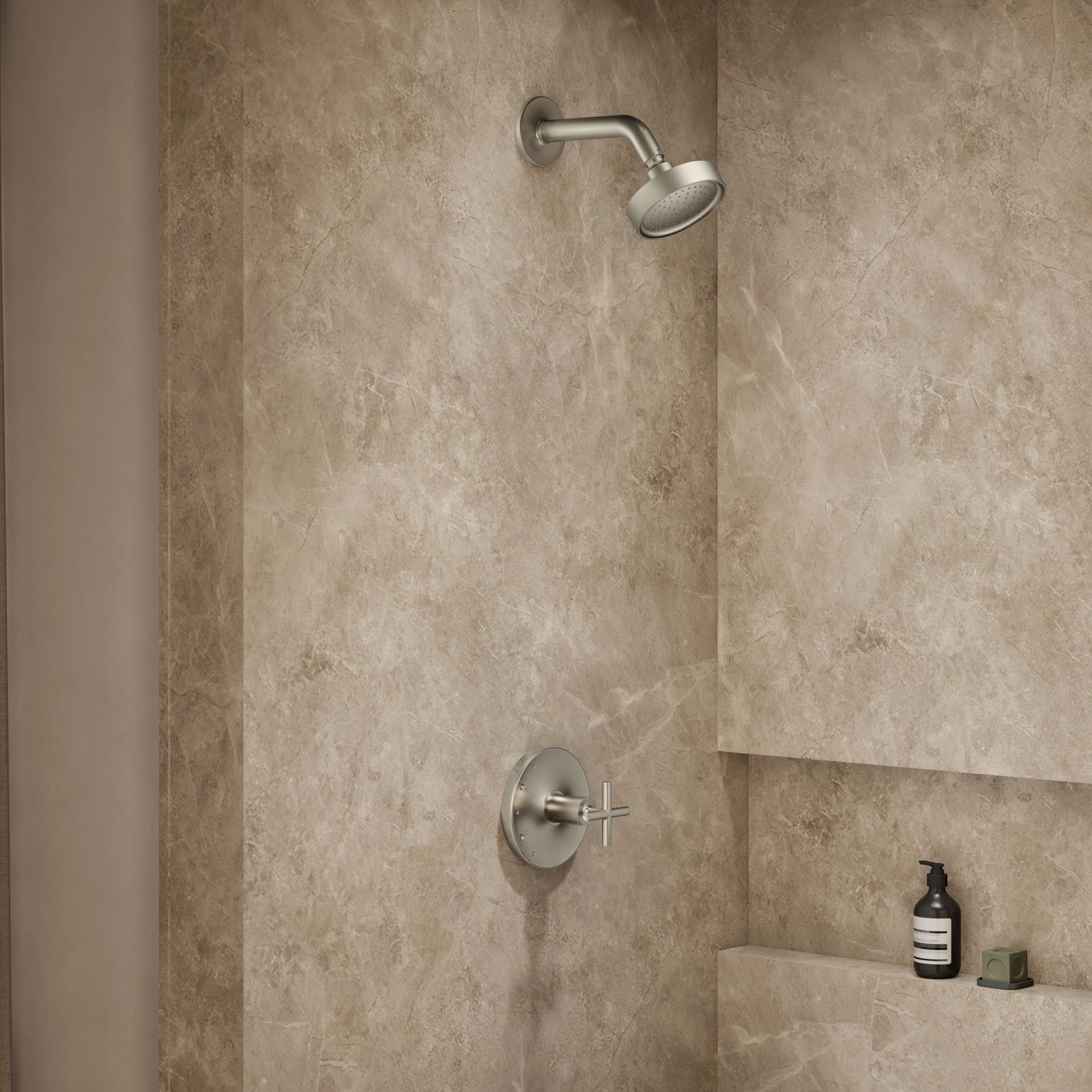 Purist Rite-Temp Shower Faucet, Vibrant Brushed Nickel