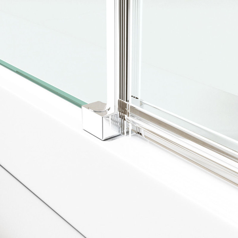  Quadrant Shower Enclosure, Double Hinged Door, 8mm Safety Glass With Acrylic Shower Tray (1000 x 1000mm)