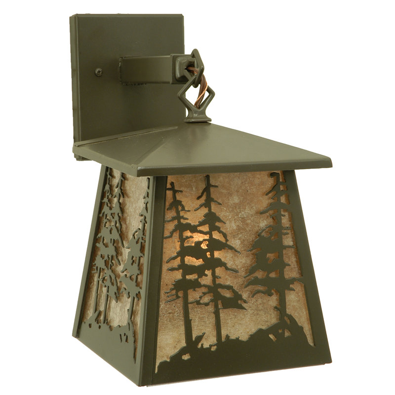 Rustic Lodge 1 - Light Outdoor Wall Lantern, Timeless Bronze