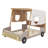 Wood Car Bed with Pillow, Ceiling Cloth-875296575