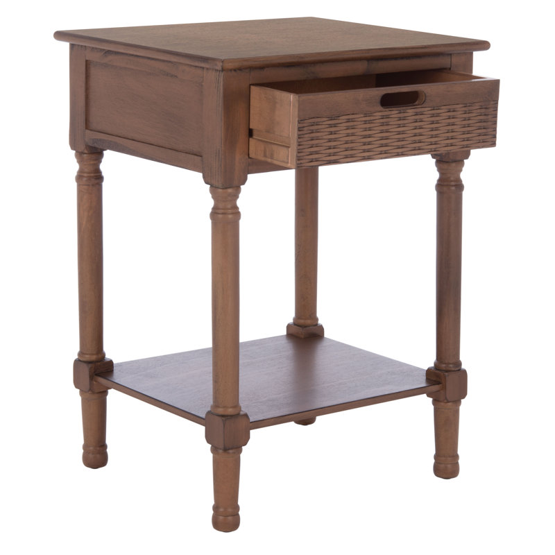 Peters End Table with Storage, Brown