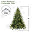 6Ft Prelit Artificial Christmas Tree With 400 Warm White Incandescent Lights, 1931 Tips, PE+PVC Hinged Pine With Partial Memory Wire Branches, Foldable Metal Stand For Holiday Decoration-1814395430