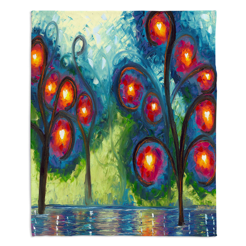 Couverture sherpa doux afire hearts, l 51 po x L 60 po
