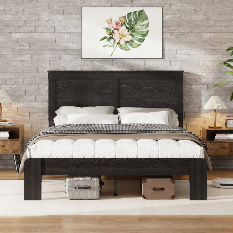 King Size Wood Platform Bed Frame