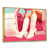 Toile avec cadre flottant or