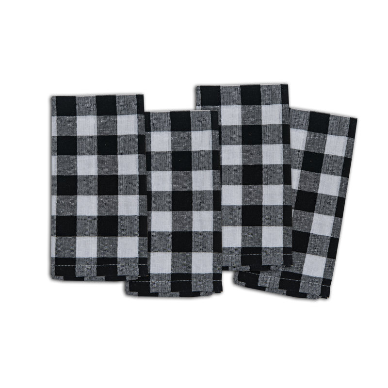 Ensemble de serviettes en coton 4 pièces, Noir