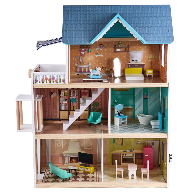 Hape Wooden Unfurnished Dollhouse