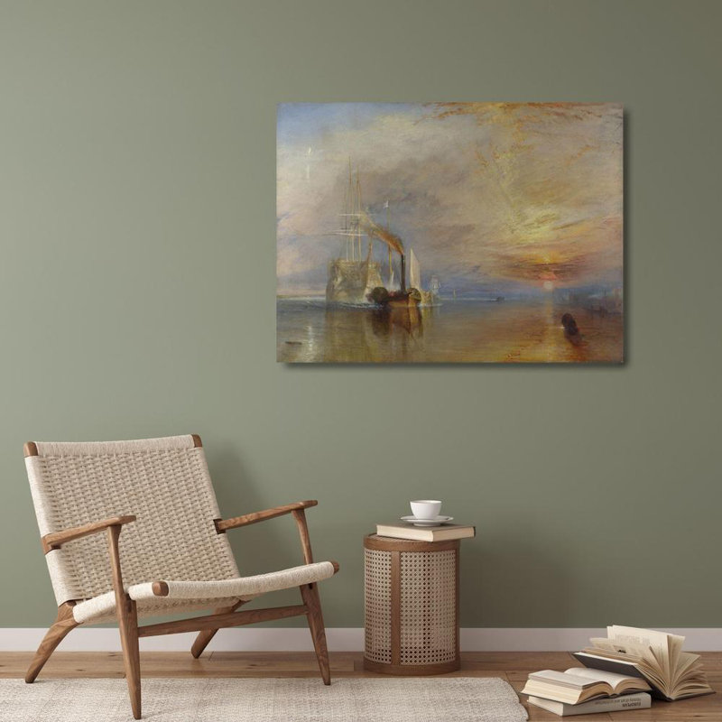 Turner, JMW Gallery Canvas Art: The Fighting Temeraire tugged to her last berth to be broken up 56724, 28" H x 36" W