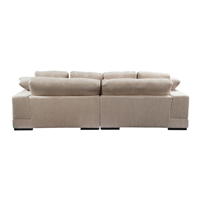 Canapé modulaire réversible Plush, Velours cappuccino