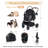 3-in-1 Pet Stroller for Dog, Folding Cat and Dog Stroller with Detachable Cradle-117170579