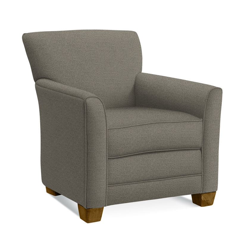 Buckley Armchair, Havana Finish, Ivory Crypton Performance; 0886-91