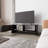 Rock Point Entertainment Center with a Door and Open Storage,  Stained Walnut and White-154251453