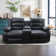 Lamyiah 77.6'' Wide Soft Vegan Leather Manual Reception Loveseat with Cup Holders and Console