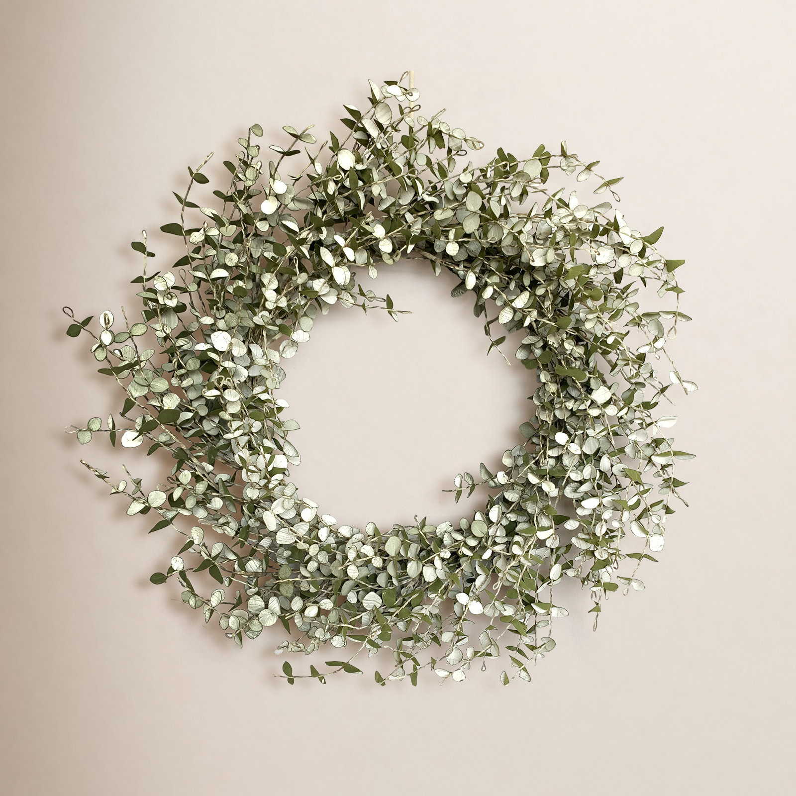 24" Handcrafted Eucalyptus No Holiday Wreath