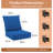 24 x 24 x 6.2 inch Outdoor Replacement Chair Cushion Set,Comfortable, Durable, Weather-Resistant Design-128971313-128971316