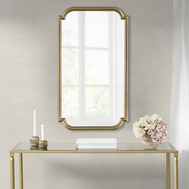 Miroir mural festonné en bois