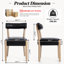 Linen Leather Solid Wood Side Dining Chairs-335698973