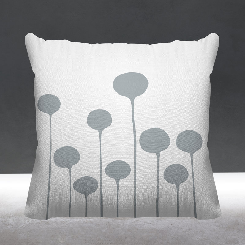 Housse et insert de coussin carré extérieur Courtland, Gris, L 19 po x H 19 po