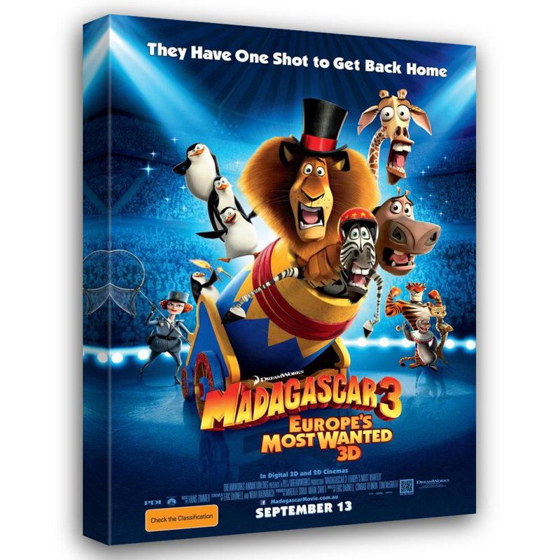 Madagascar 3, 24" H x 17" W