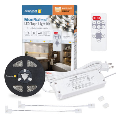 Ensemble de bande de lumière à DEL 24 V blanc Rib-Flex 24 pi RibbonFlex Home