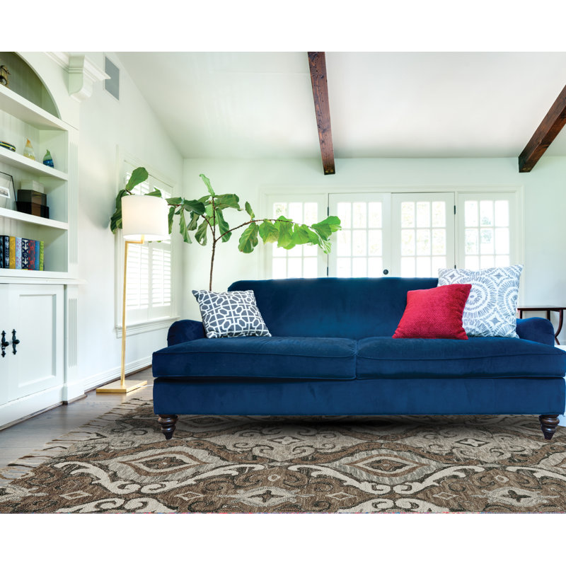 Florence Performance Wool Damask Indoor Rug, Rectangle 5' x 8'