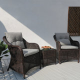 Bruen Rattan Wicker 2 - Person Seating Group