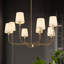 Lustre classique/traditionnel Jasrah à 8 lumières, largeur de 79 cm