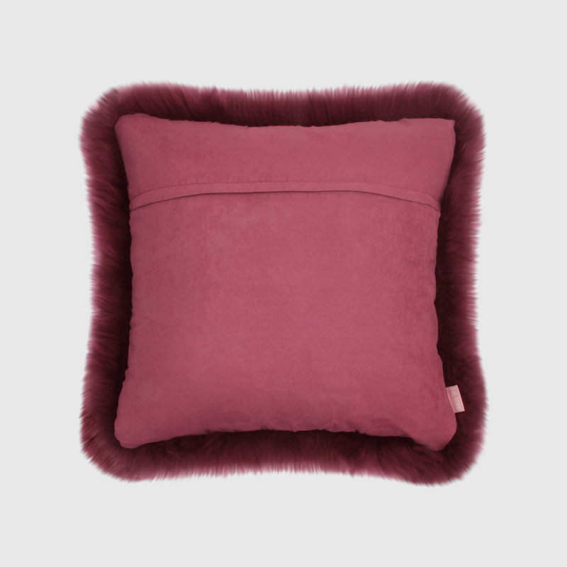 Fieldman Leather Reversible Throw Pillow, Red