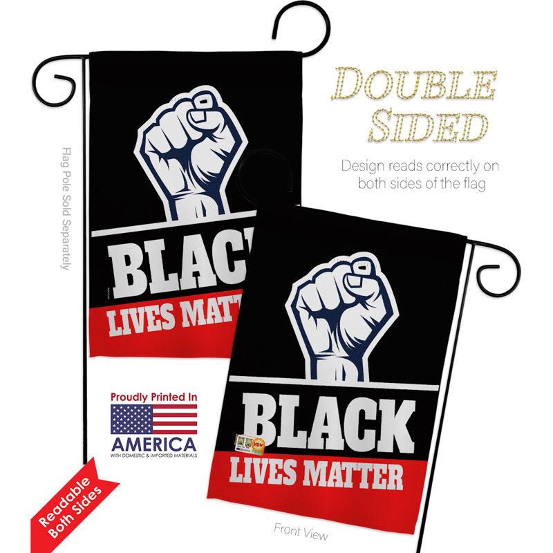 Ensemble de drapeau à 2 côtés en polyester 18,5 po x 13 po black lives matter