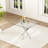 Square Pedestal Dining Set With 4 Luxury Faux Leather Dining Chairs-112246292-112246293