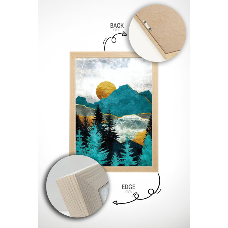 Élégantes peintures décoratives en panneau de fibres à densité moyenne (2 pièces), cadre en bois massif, 13,0 x 19,0 pouces | 100% panneau de fibres à densité moyenne, impression numérique | Parfait pour les amateurs de décoration intérieure et d'art