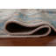 Tapis indien ivoire et bleu à motif floral Oushak 12 x 14