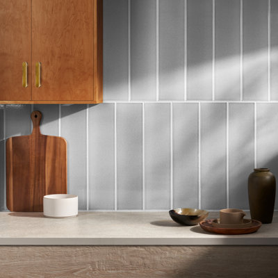 Radiant 4.43'' W x 17.62'' L Crackled Ceramic Subway Wall Tile (10.35 Sq. Ft. / Case)