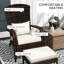 Chaise et blanc crème. Confortable pour la terrasse, le patio et le jardin. Dossier haut avec. Mobilier d'extérieur toutes saisons pour terrasse blanche