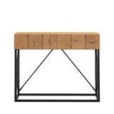 43" W Rustic Console Table with 2 Hidden Drawers