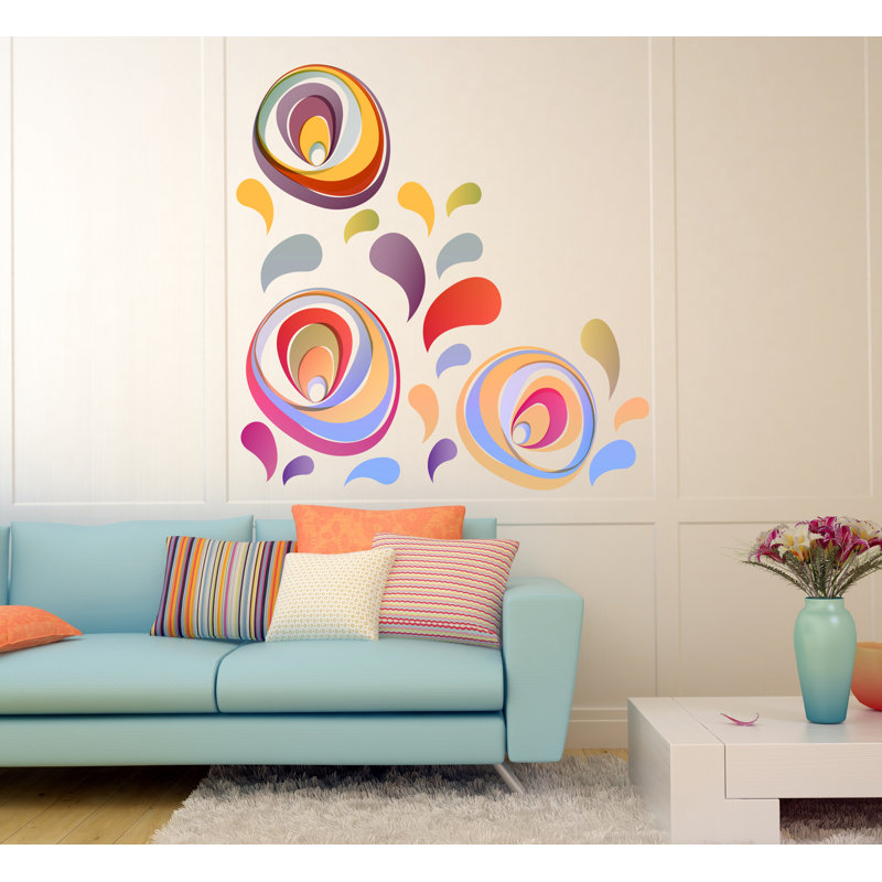 Abstract Wall Decal, 10" H x 10" W