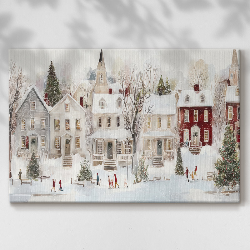Toile tendue avec châssis Frostlit Dawn Whisper, H 18 po x l 27 po