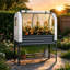 Galvanized Metal Raised Garden Bed with Legs, Elevated Raised Planter with Greenhouse Cover, Fabric Bed Liner and Bottom Storage Shelf