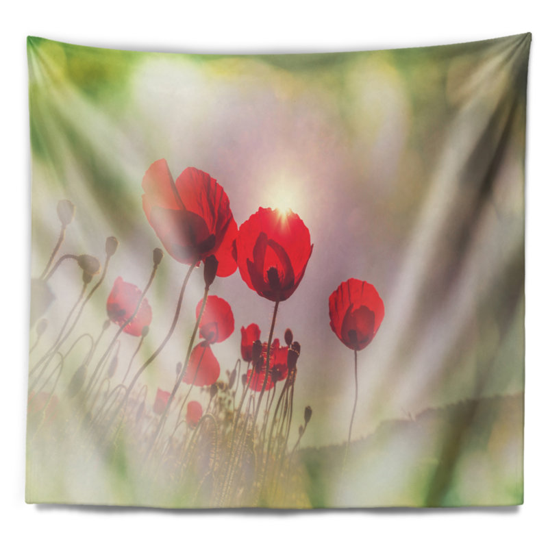 Tapisserie florale, H 78 po x l 92 po