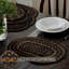 Cotton Blend and Jute Geometric Oval Placemat