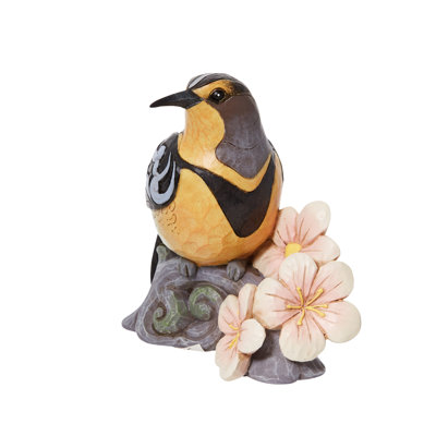 Figurine Jim Shore Heartwood Creek Meadowlark avec fleurs 4,5 po