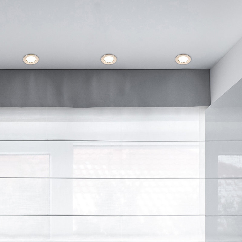 Batts 8cm Recessed Lighting Kit, Brushed Chrome, Cool White