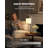 17.9" Cordless LED Table Lamp with 8000mAh Rechargeable Battery and Fabric Shade