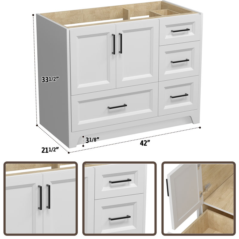 42 " Single Bathroom Vanity Base