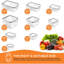 Contenant alimentaire avec couvercle hermétique (20 contenants et 20 couvercles)