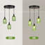 Luminaires suspendus en verre 59po pour îlot de cuisine moderne lustres de salle à manger vert