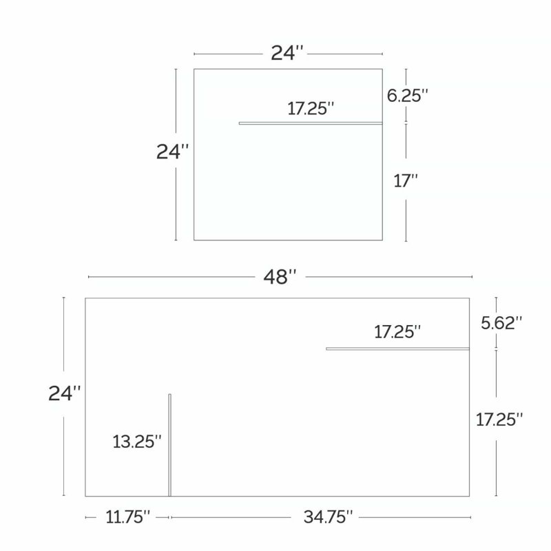 Lines 24x24 Matte Brass Inlay Porcelain Tile, Greige