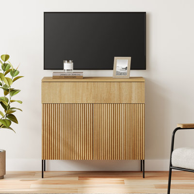Meuble télé 31,5 po avec portes, meuble télé avec tablette et meuble télé Union Rustic