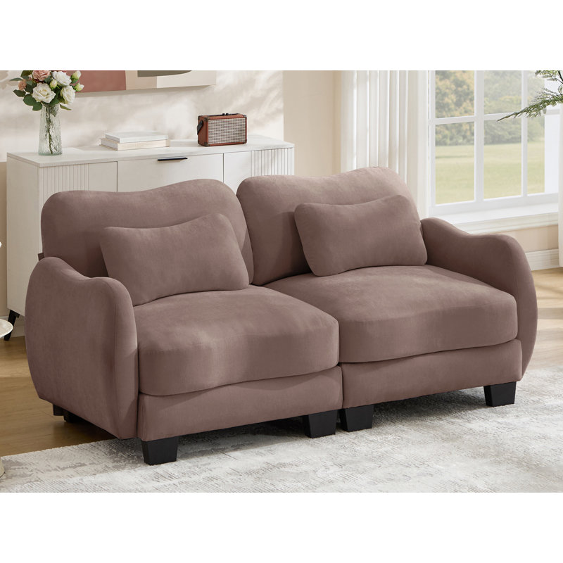 Causeuse rembourrée 70,8 po, Rose Dust